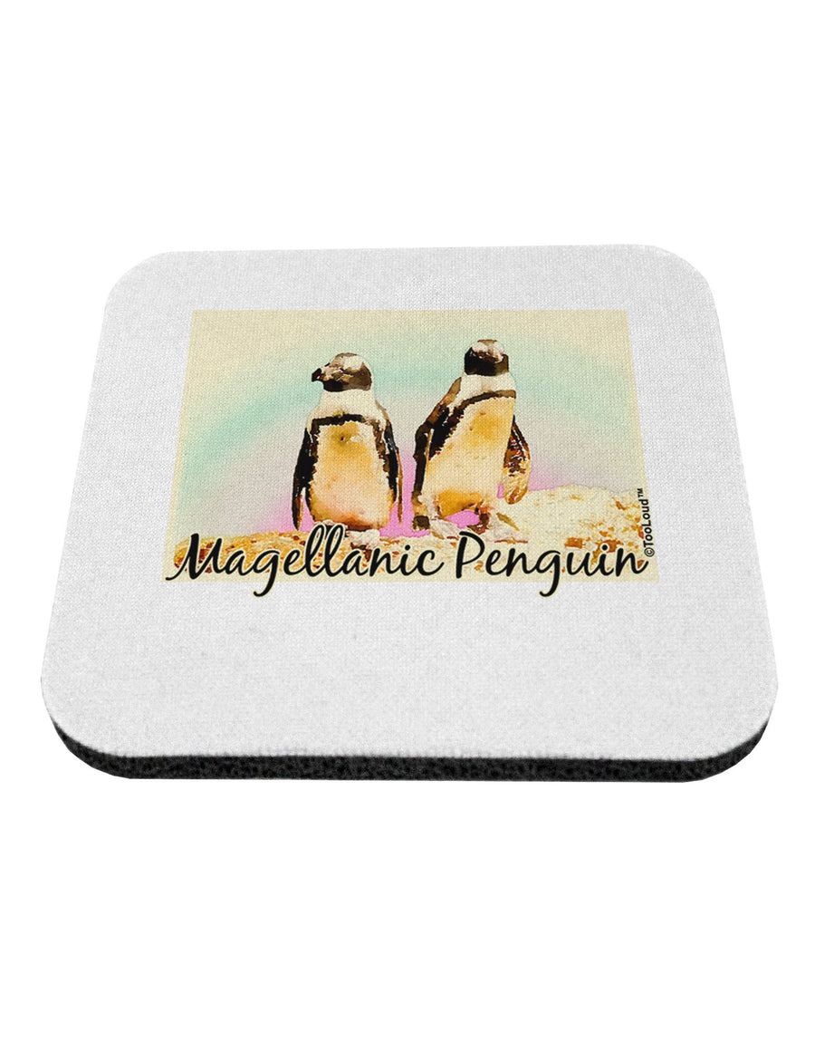 Magellanic Penguin Text Coaster-Coasters-TooLoud-White-Davson Sales