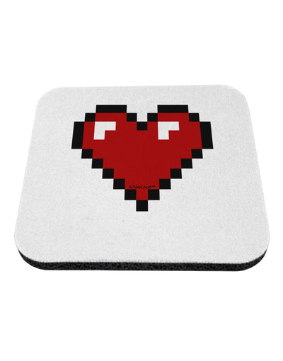 Pixel Heart Design 1 - Valentine's Day Coaster by TooLoud-Coasters-TooLoud-White-Davson Sales