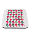 Christmas Red and Green Houndstooth Coaster-Coasters-TooLoud-White-Davson Sales