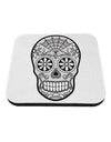 Version 10 Grayscale Day of the Dead Calavera Coaster-Coasters-TooLoud-White-Davson Sales