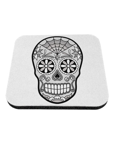 Version 10 Grayscale Day of the Dead Calavera Coaster-Coasters-TooLoud-White-Davson Sales