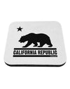 California Republic Design - Cali Bear Coaster by TooLoud-Coasters-TooLoud-White-Davson Sales