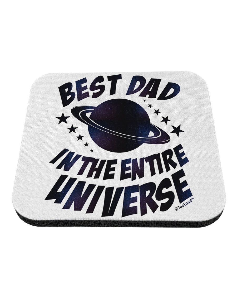 Best Dad in the Entire Universe - Galaxy Print Coaster-Coasters-TooLoud-White-Davson Sales