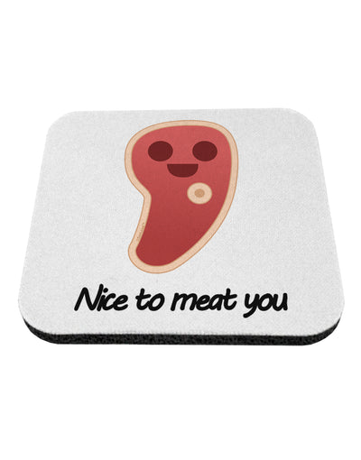 Steak - Nice to Meat You Coaster-Coasters-TooLoud-White-Davson Sales