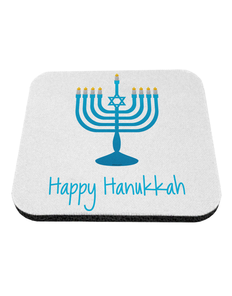 Happy Hanukkah Menorah Coaster-Coasters-TooLoud-White-Davson Sales