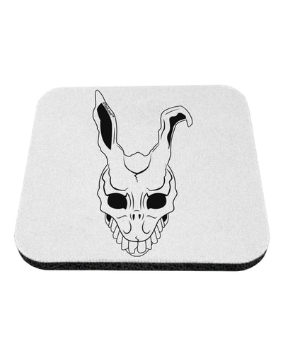 Scary Face Bunny White Coaster-Coasters-TooLoud-White-Davson Sales