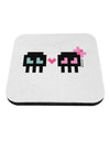 8-Bit Skull Love - Boy and Girl Coaster-Coasters-TooLoud-White-Davson Sales