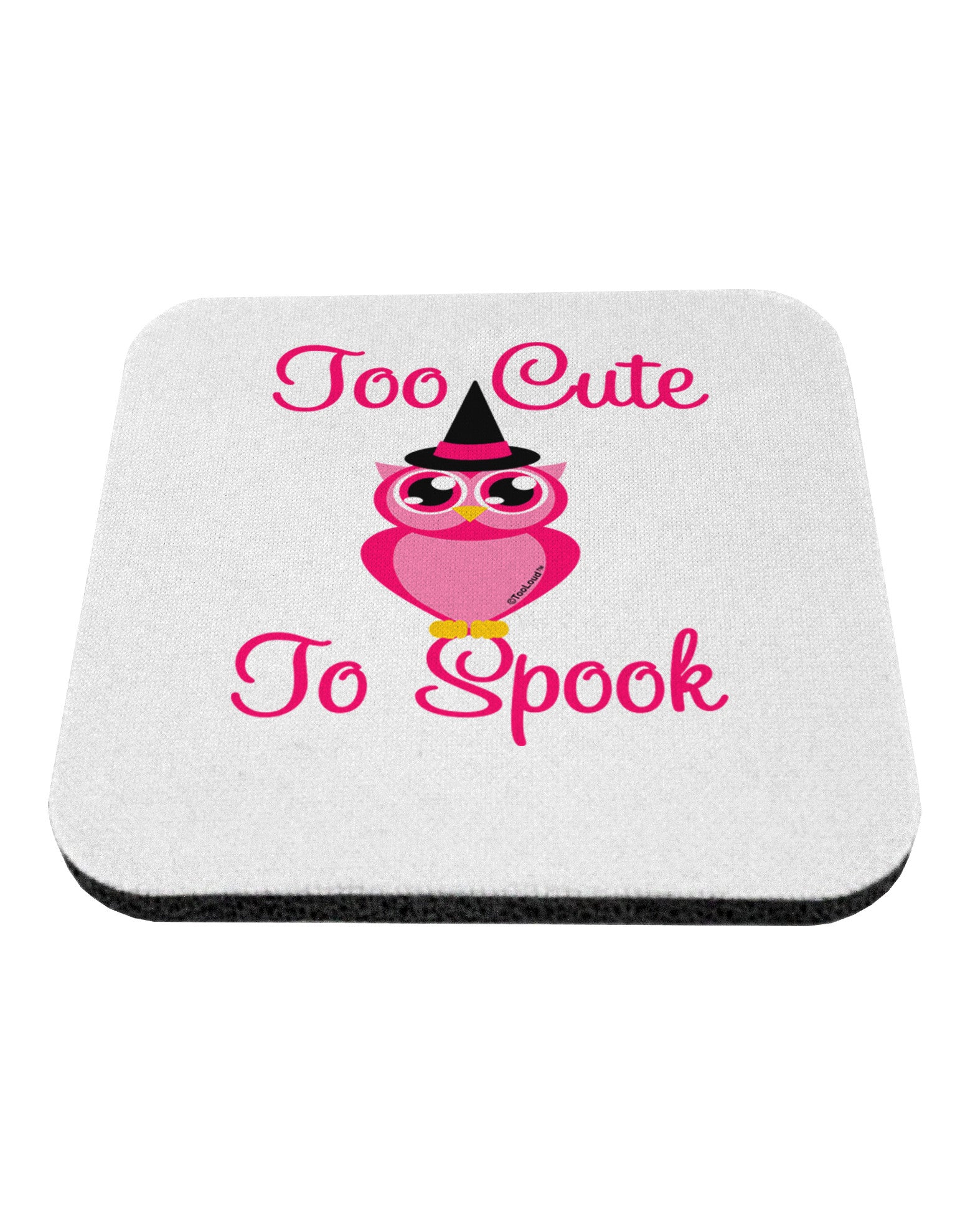 Owl Too Cute Pink Coaster-Coasters-TooLoud-White-Davson Sales