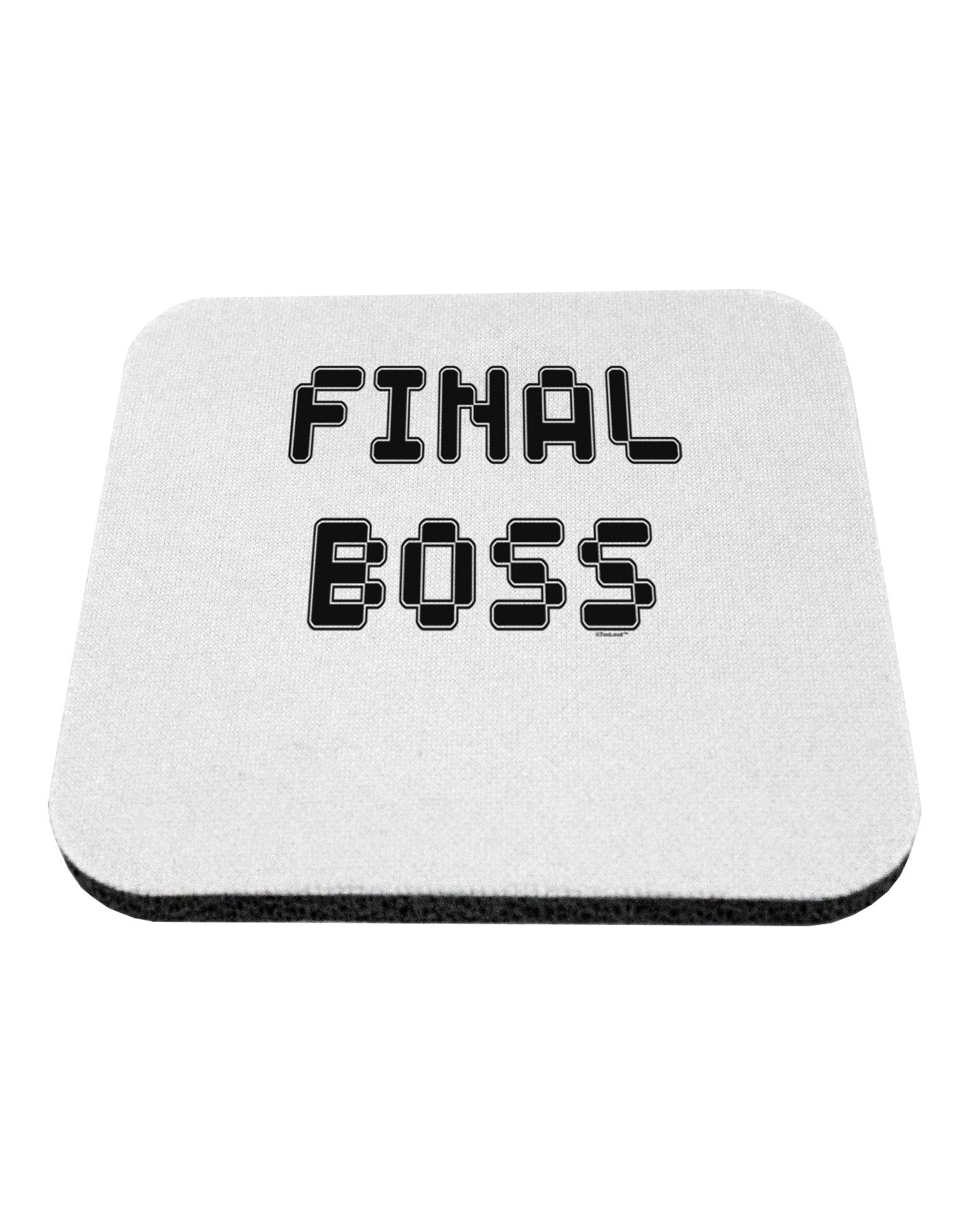 Final Boss Text - Boss Day Coaster-Coasters-TooLoud-White-Davson Sales