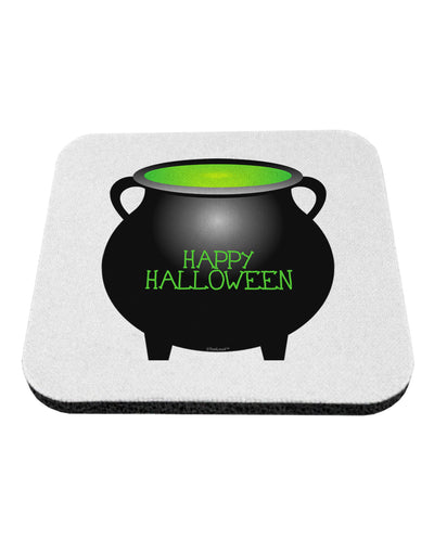 Witches Cauldron Happy Halloween Coaster-Coasters-TooLoud-White-Davson Sales