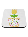 Easter Tulip Design - Yellow Coaster by TooLoud-Coasters-TooLoud-White-Davson Sales