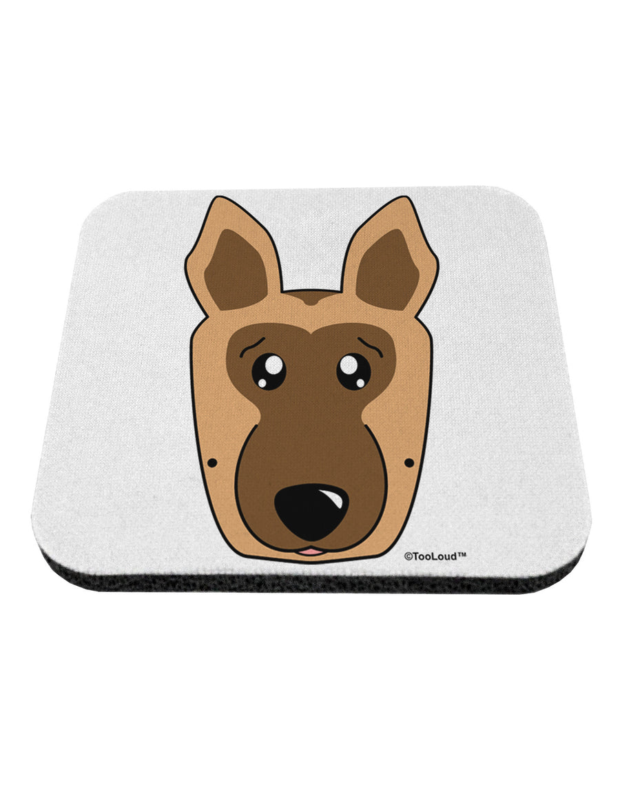 Cute German Shepherd Dog Coaster by TooLoud-Coasters-TooLoud-White-Davson Sales