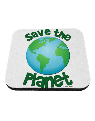 Save the Planet - Earth Coaster-Coasters-TooLoud-White-Davson Sales