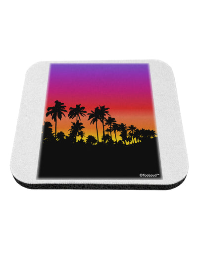 Palm Trees and Sunset Design Coaster by TooLoud-Coasters-TooLoud-White-Davson Sales