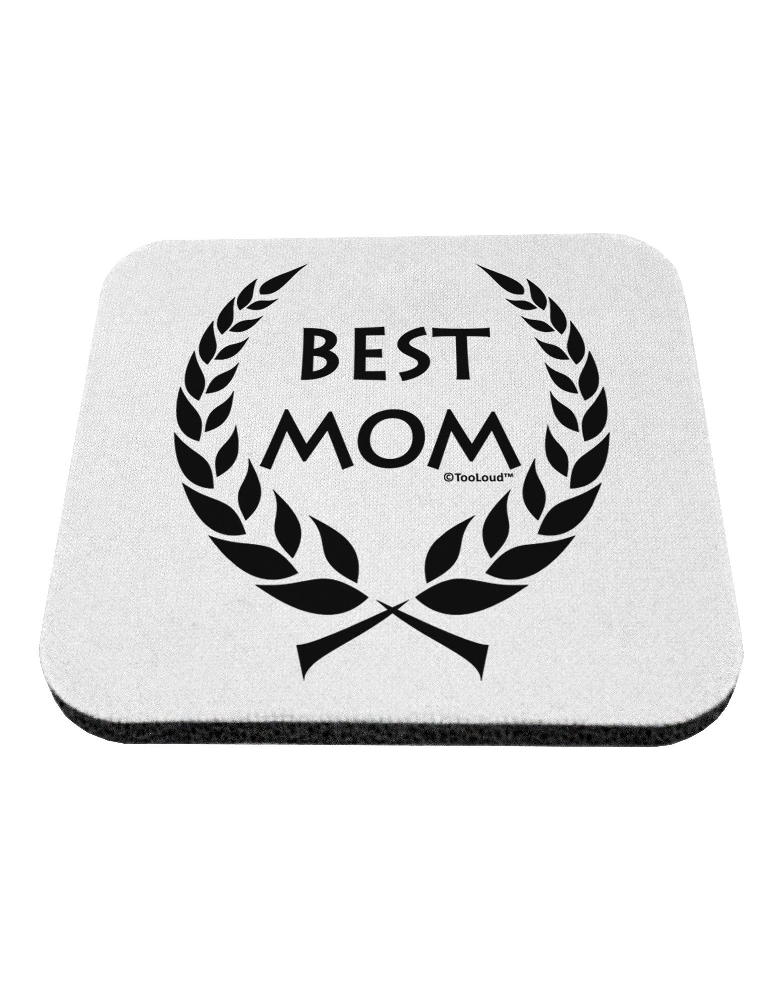 Best Mom - Wreath Design Coaster by TooLoud-Coasters-TooLoud-White-Davson Sales