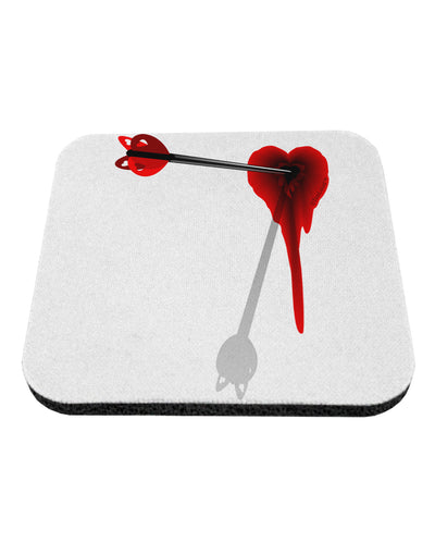 Cupid's Arrow Heart Shot Wound Coaster-Coasters-TooLoud-White-Davson Sales