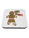 Oh Snap Gingerbread Man Christmas Coaster-Coasters-TooLoud-White-Davson Sales