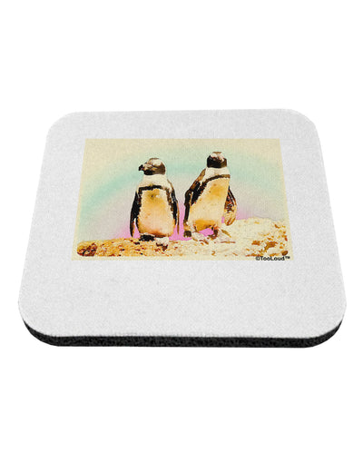 Magellanic Penguin Watercolor Coaster-Coasters-TooLoud-White-Davson Sales