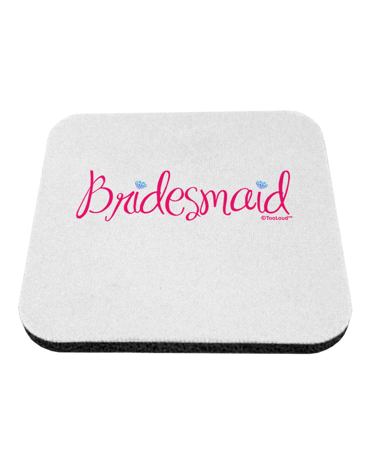 Bridesmaid Design - Diamonds - Color Coaster-Coasters-TooLoud-White-Davson Sales
