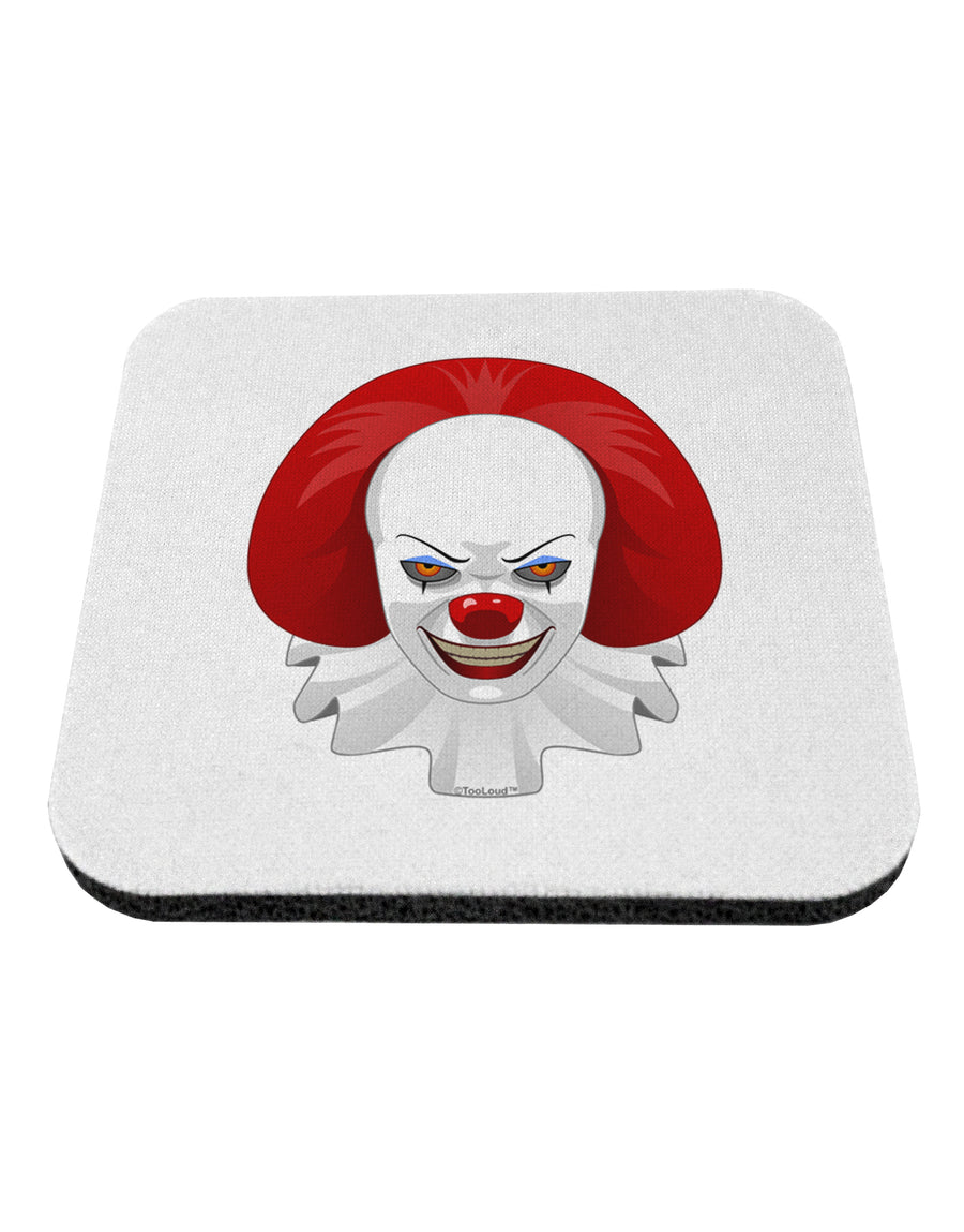 Scary Clown Face B - Halloween Coaster-Coasters-TooLoud-White-Davson Sales