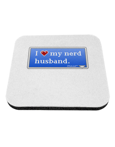 I Heart My Nerd Husband - Retro Coaster by TooLoud-Coasters-TooLoud-White-Davson Sales