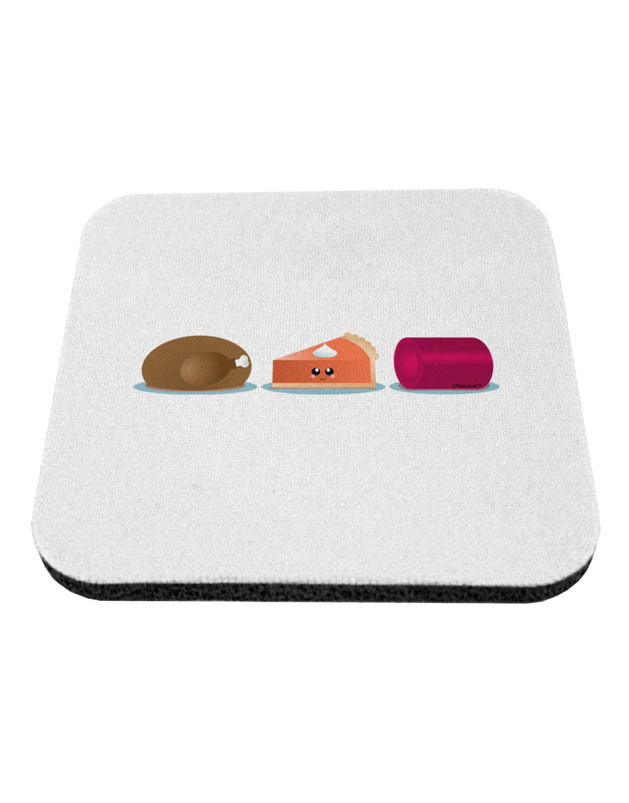 Cute Thanksgiving Food Coaster-Coasters-TooLoud-White-Davson Sales