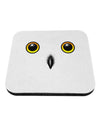 Cute Snowy Owl Face Coaster-Coasters-TooLoud-White-Davson Sales