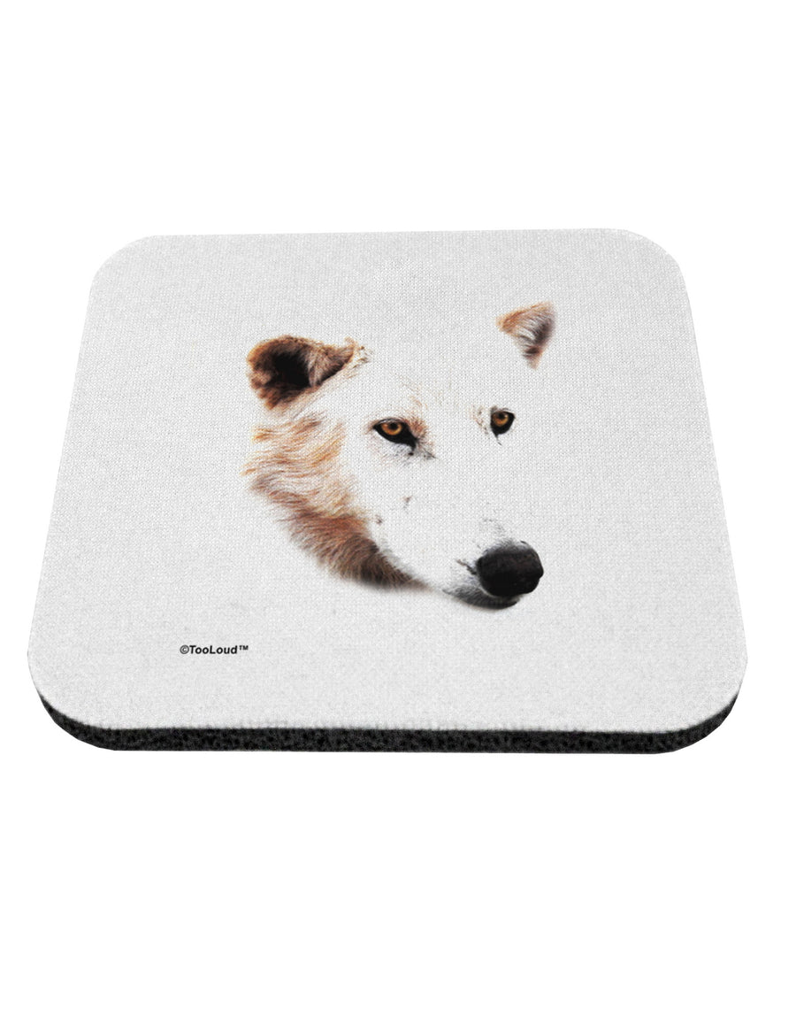 White Wolf Head Cutout Coaster-Coasters-TooLoud-1-Davson Sales