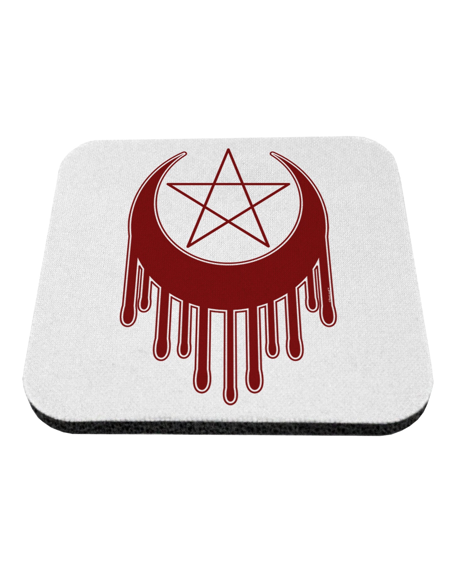 Weeping Crescent Blood Moon Star Coaster-Coasters-TooLoud-White-Davson Sales