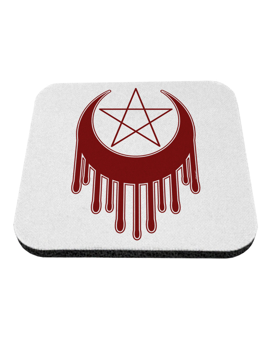 Weeping Crescent Blood Moon Star Coaster-Coasters-TooLoud-White-Davson Sales