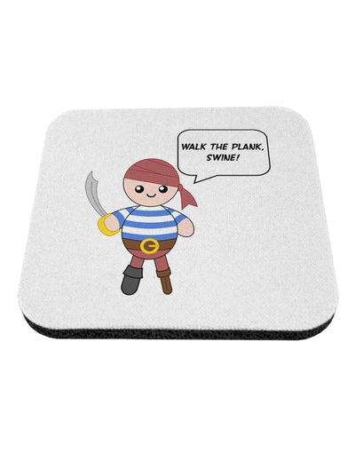 Walk the Plank Swine - Petey the Pirate Coaster-Coasters-TooLoud-White-Davson Sales