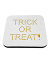 Trick or Treat Candy Corn Halloween Coaster-Coasters-TooLoud-White-Davson Sales