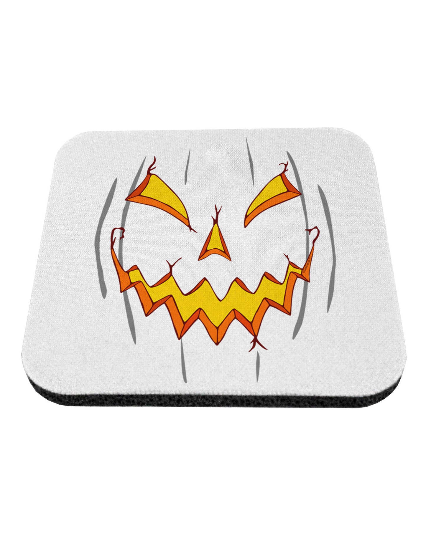 Scary Glow Evil Jack O Lantern Pumpkin Coaster-Coasters-TooLoud-White-Davson Sales