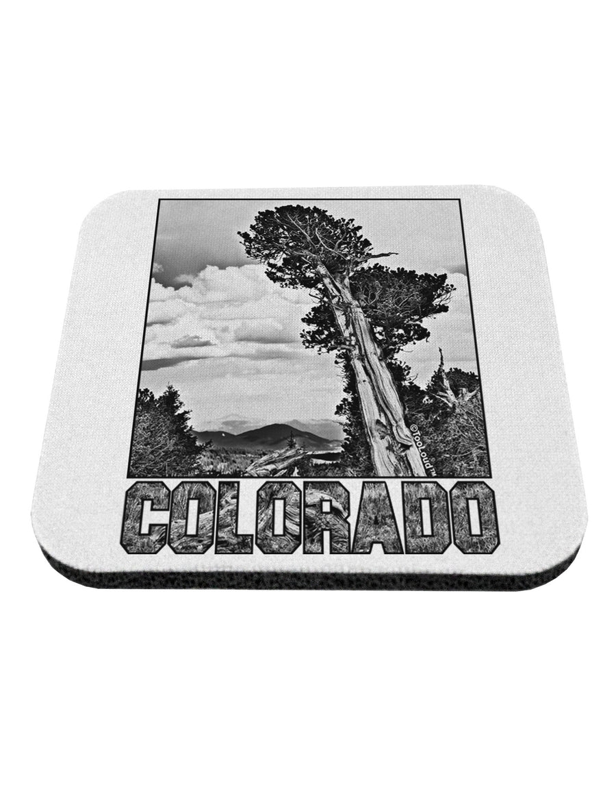 Colorado Landscape Text BW Coaster-Coasters-TooLoud-1 Piece-Davson Sales