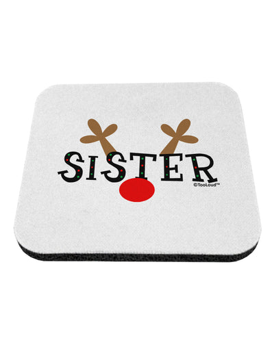 Matching Family Christmas Design - Reindeer - Sister Coaster by TooLoud-Coasters-TooLoud-White-Davson Sales