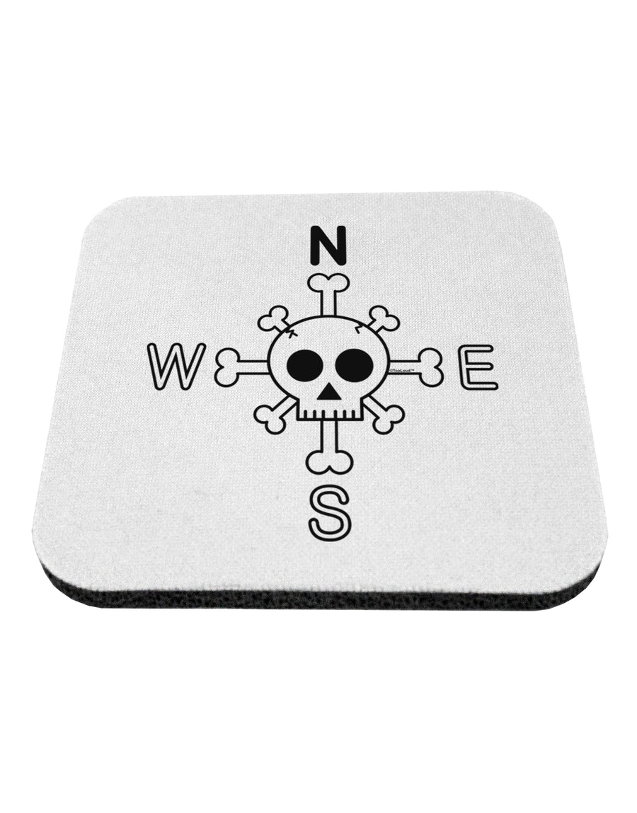 Compass Rose - Skull and Crossbones Coaster-Coasters-TooLoud-White-Davson Sales