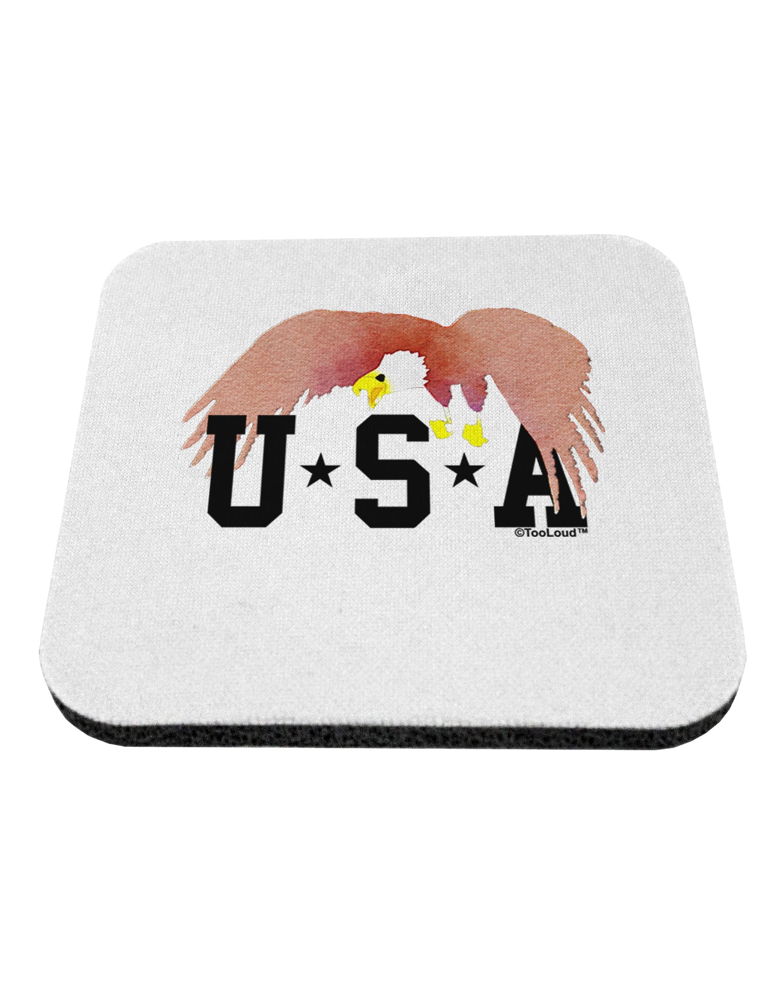 Bald Eagle USA Coaster by TooLoud-Coasters-TooLoud-White-Davson Sales