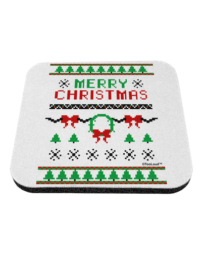 Merry Christmas Ugly Christmas Sweater Coaster-Coasters-TooLoud-1-Davson Sales