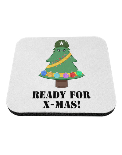 Christmas Tree - Ready for X-Mas Coaster-Coasters-TooLoud-White-Davson Sales