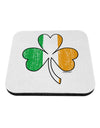 Irish Flag - Shamrock Distressed Coaster by TooLoud-Coasters-TooLoud-White-Davson Sales