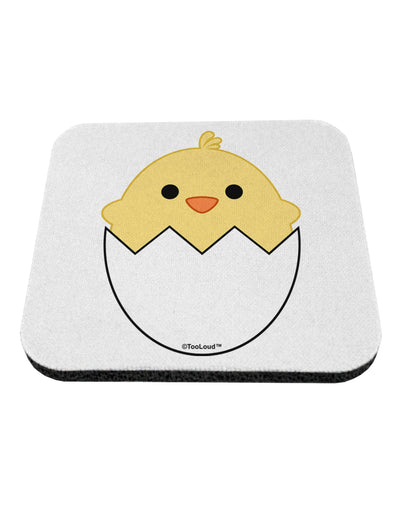 Cute Hatching Chick Design Coaster by TooLoud