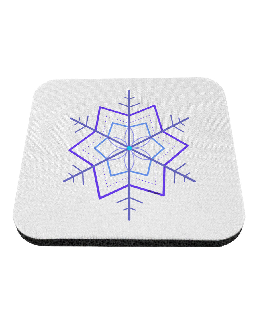 Snowflake Star Christmas Coaster-Coasters-TooLoud-White-Davson Sales