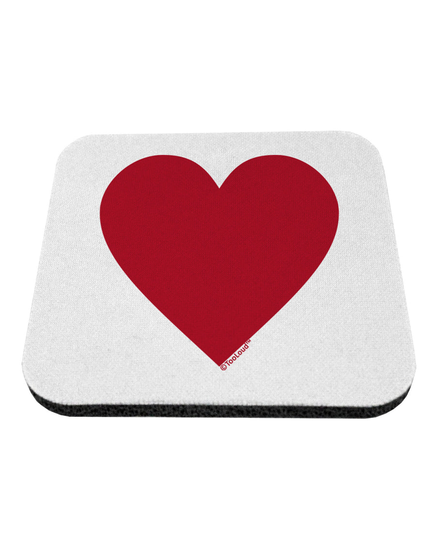 Big Red Heart Valentine's Day Coaster-Coasters-TooLoud-White-Davson Sales