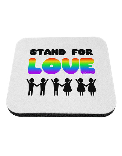 Stand For Love Rainbow Coaster-Coasters-TooLoud-White-Davson Sales