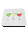 Margaritas - Mexican Flag Colors - Cinco de Mayo Coaster by TooLoud-Coasters-TooLoud-White-Davson Sales