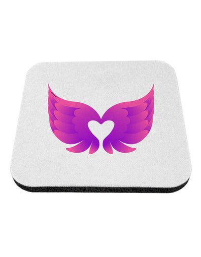 Cute Angel Wings Pair Heart Coaster-Coasters-TooLoud-White-Davson Sales