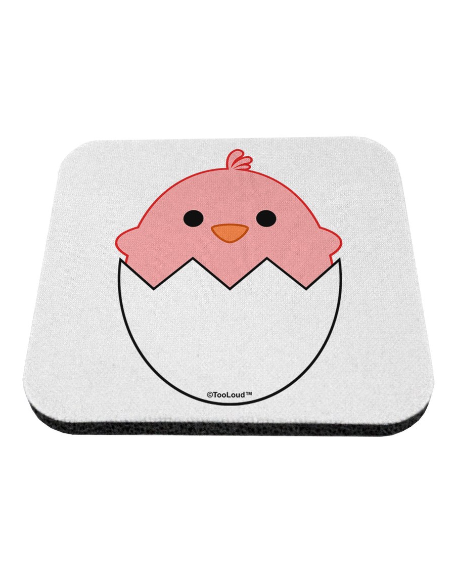 Cute Hatching Chick - Pink Coaster by TooLoud-Coasters-TooLoud-White-Davson Sales