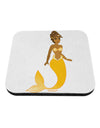 Mermaid Design - Yellow Coaster-Coasters-TooLoud-White-Davson Sales