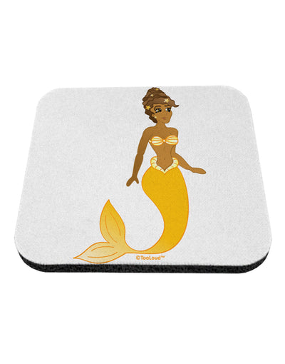 Mermaid Design - Yellow Coaster-Coasters-TooLoud-White-Davson Sales