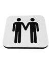 Gay Men Holding Hands Symbol Coaster-Coasters-TooLoud-White-Davson Sales